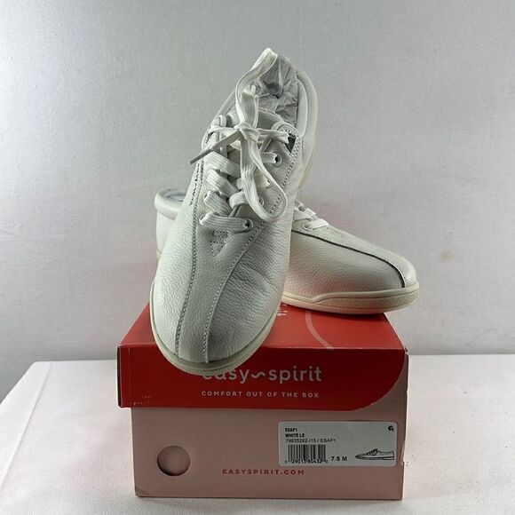Easy Spirit Ap Casual Lace Up Walking White Sneakers size 7.5 M - Picture 1 of 7